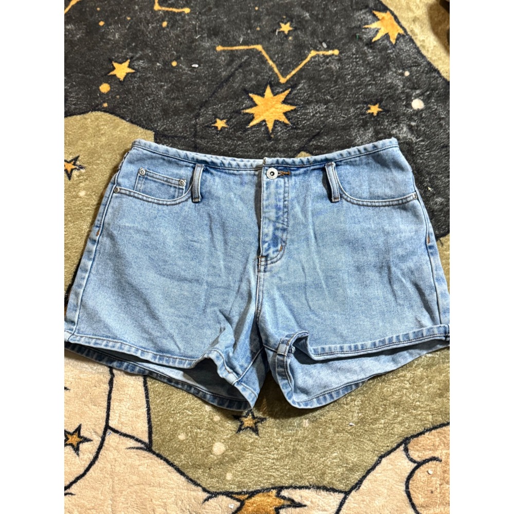 LA Blues Denim Shorts Size 10 High Waist Light Wash Jean Shorts